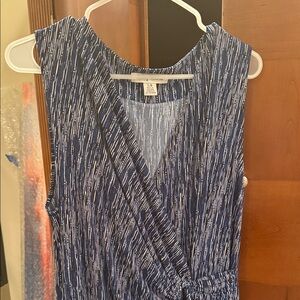 Tommy Bahama Elegant Blue and White Sleeveless Dress size large (worn once)